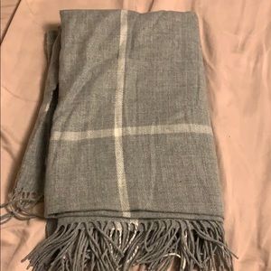 J.Crew grey plaid blanket scarf